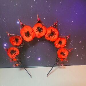 Red flower crown